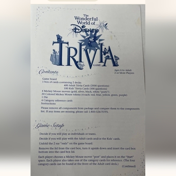 Vintage The Wonderful World of Disney Trivia Game by Mattel plus spare parts - Picture 8 of 12